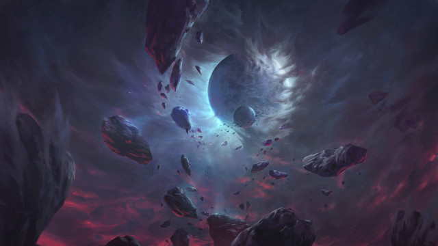 Space rocks ship bubble ocean free wallpaper - medium preview image