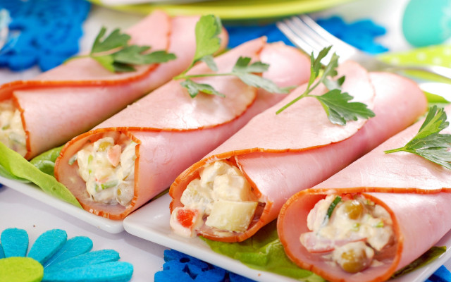 Ham cheese parsley food photography free wallpaper - medium preview image