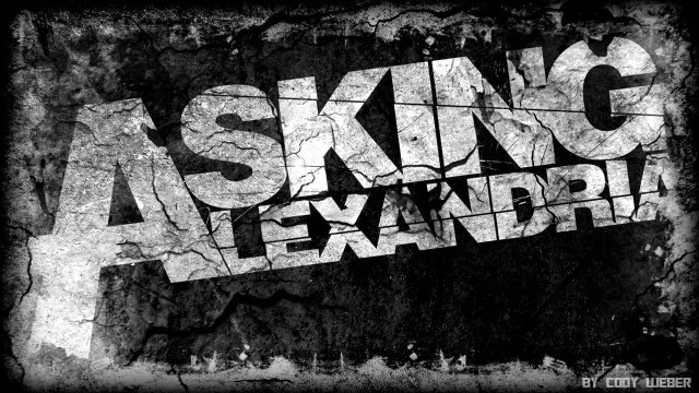 Asking alexandria black white sign free wallpaper - medium preview image