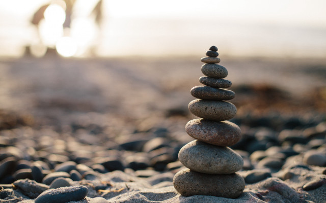 Stack rocks beach bike tire free wallpaper - medium preview image