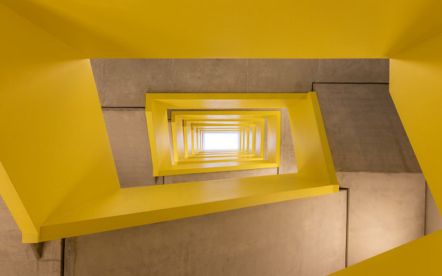 Yellow room white window abstract free wallpaper - medium preview image