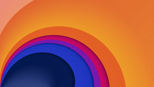 Colorful circular center blue circle free wallpaper - medium preview image