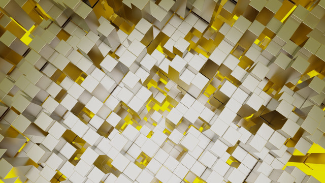 Shiny yellow white hexagon honeycomb free wallpaper - medium preview image