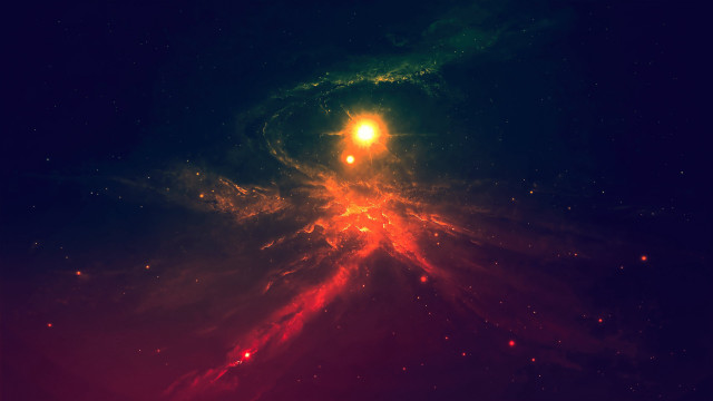 Bright light stars aurora moon free wallpaper - medium preview image