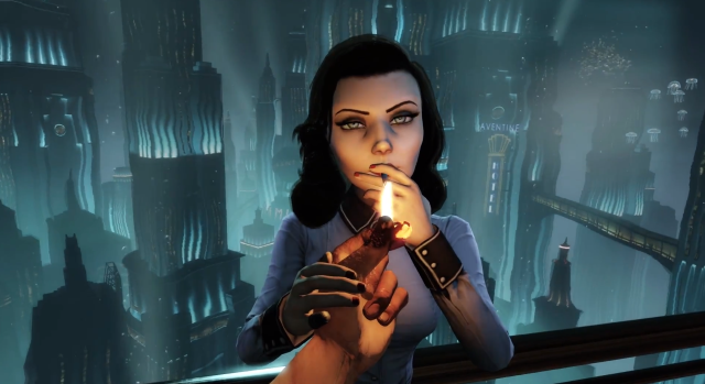 Woman candle city night snow free wallpaper - medium preview image