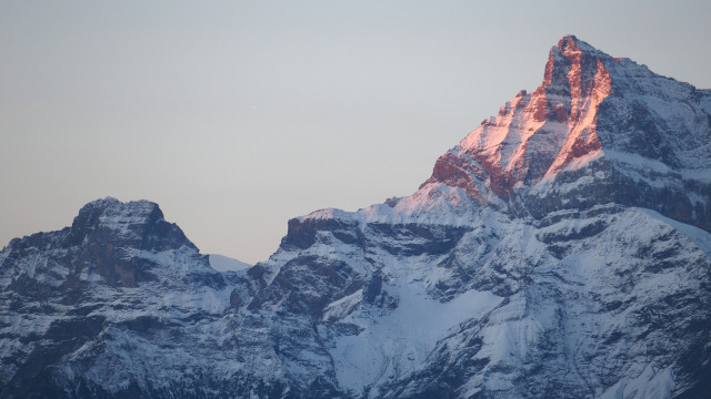 Mountain peak plane sky snow free wallpaper - medium preview image