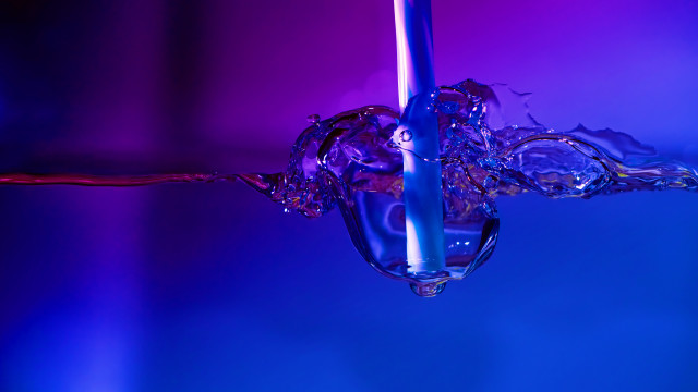 Purple blue liquid poured glass free wallpaper - medium preview image