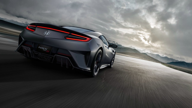 Grey sports car cloudy mountains free wallpaper - medium preview image