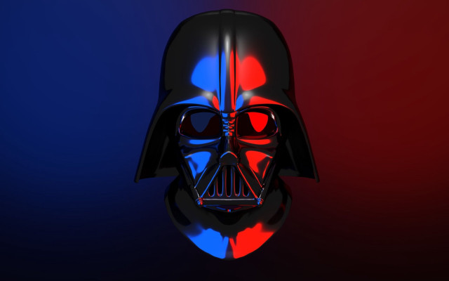 Darth vader helmet red blue free wallpaper - medium preview image