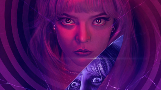 Woman knife purple red light free wallpaper - medium preview image