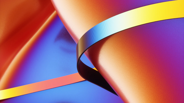 Colorful background curved ribbons generative free wallpaper - medium preview image