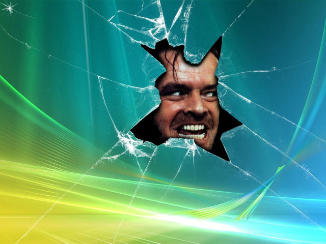 Broken glass mans face starry free wallpaper - medium preview image