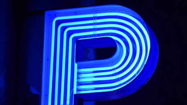 Neon sign blue light dark free wallpaper - medium preview image