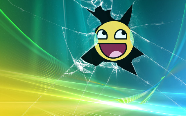 Yellow smiley face black nose free wallpaper - medium preview image