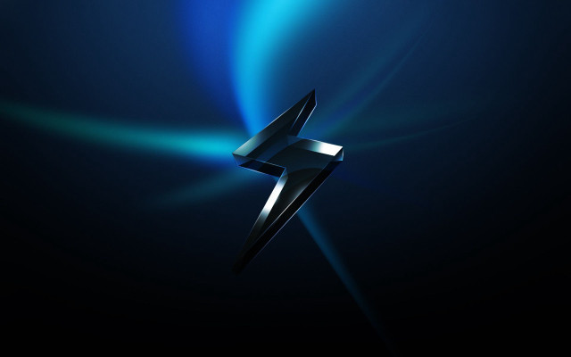 Blue cross lightning shock art free wallpaper - medium preview image