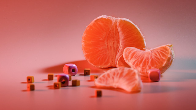 Peeled orange diced oranges pink free wallpaper - medium preview image