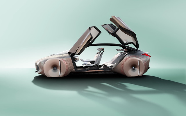 Futuristic car doors open green free wallpaper - medium preview image