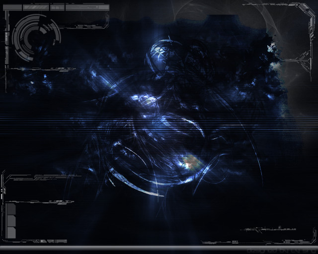 Blue black abstract lines dots free wallpaper - medium preview image