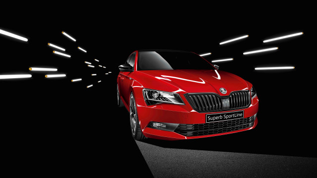 Red car tunnel of light free wallpaper - medium preview image