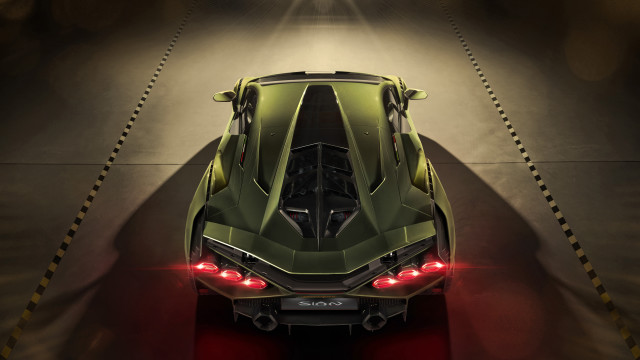Green sports car tunnel rendering free wallpaper - medium preview image