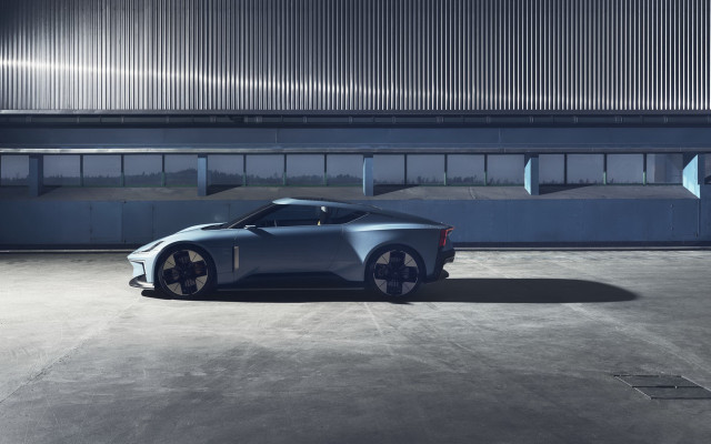 Silver sportscar night parkinglot building free wallpaper - medium preview image