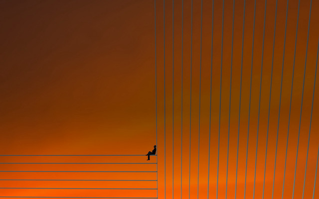Surfing wave sunset bauhaus minimalism free wallpaper - medium preview image