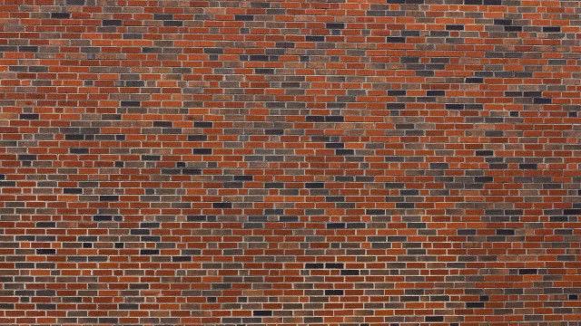 Brick wall clock red american free wallpaper - medium preview image