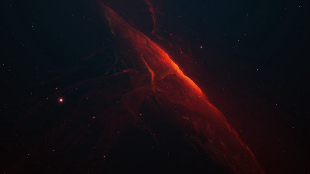 Red astronaut space aurora stars free wallpaper - medium preview image