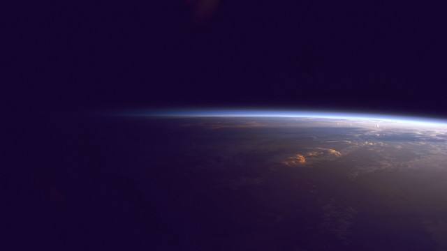 Earth space horizon sun matte free wallpaper - medium preview image