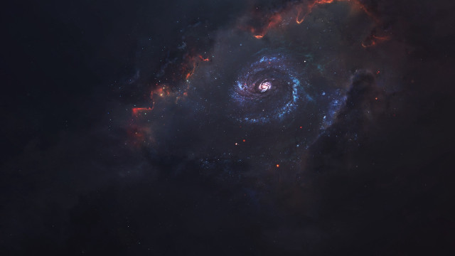 Spiral galaxy star center black #2 free wallpaper - medium preview image
