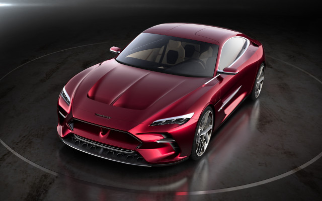 Red sports car top view #2 free wallpaper - medium preview image