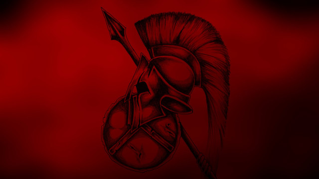 Helmet spear backpack gradient armor free wallpaper - medium preview image