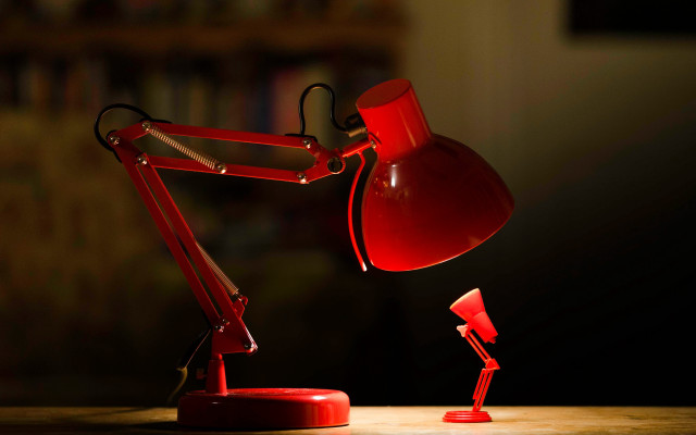 Red lamp table dark room #2 free wallpaper - medium preview image