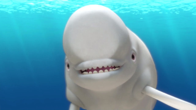 White shark toothy smile swimming free wallpaper - medium preview image