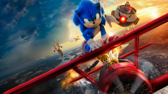 Sonic hedgehog movie poster plane free wallpaper - medium preview image