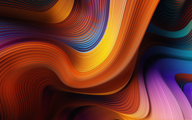 Colorful abstract wavy lines vibrant #2 free wallpaper - medium preview image