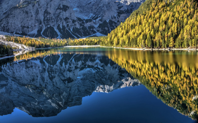 Mountain lake forest sky clouds #25 free wallpaper - medium preview image