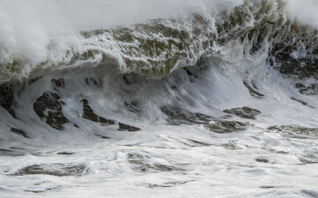 Surfing wave stormy ocean mountains free wallpaper - medium preview image