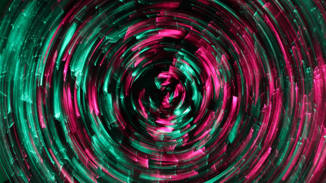 Circular green pink lights dark free wallpaper - medium preview image