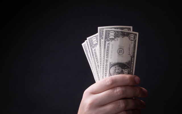 Money holding black background unreal free wallpaper - medium preview image