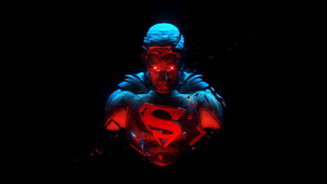 Red suit man superman skull free wallpaper - medium preview image