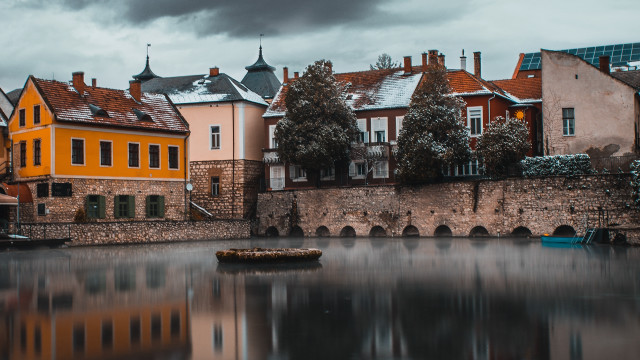 Danube boat cityscape bridge castle free wallpaper - medium preview image