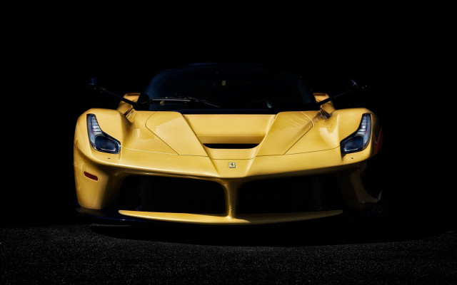 Yellow sports car night sky #3 free wallpaper - medium preview image
