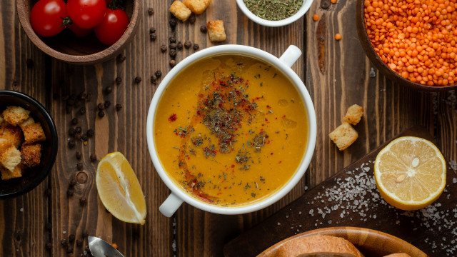Soup spoon foods table bread free wallpaper - medium preview image