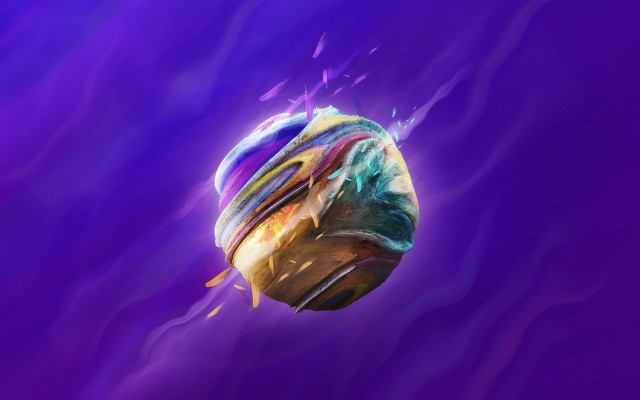 Colorful object floating purple swirl free wallpaper - medium preview image