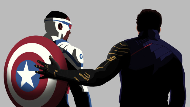 Black suit man shield star free wallpaper - medium preview image