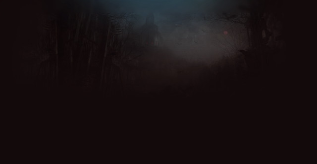 Dark forest light person walking free wallpaper - medium preview image