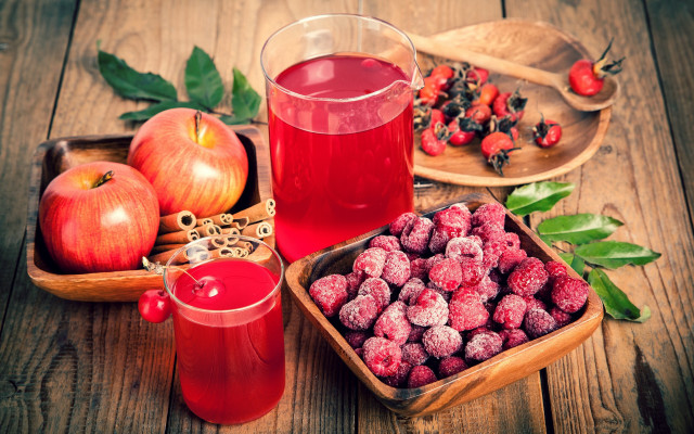 Wooden table bowl fruit cup free wallpaper - medium preview image