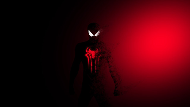 Spiderman dark minimalist concept art free wallpaper - medium preview image