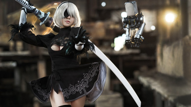 Nier automata woman sword demon free wallpaper - medium preview image